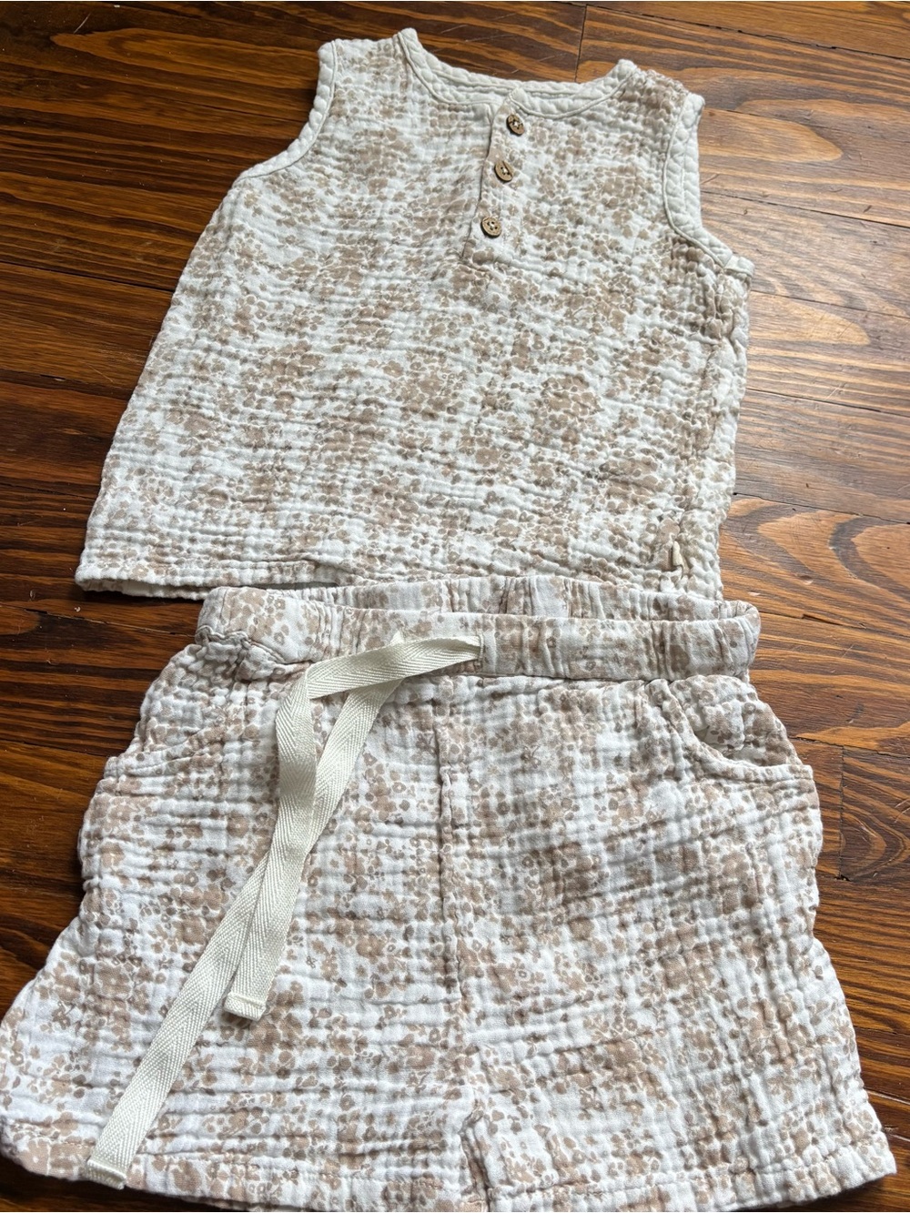 Makemake organics floral muslin summer Set